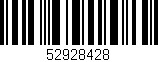 Código de barras (EAN, GTIN, SKU, ISBN): '52928428'
