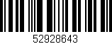 Código de barras (EAN, GTIN, SKU, ISBN): '52928643'