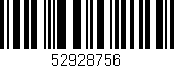 Código de barras (EAN, GTIN, SKU, ISBN): '52928756'