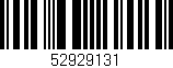 Código de barras (EAN, GTIN, SKU, ISBN): '52929131'