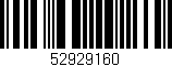 Código de barras (EAN, GTIN, SKU, ISBN): '52929160'