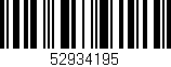 Código de barras (EAN, GTIN, SKU, ISBN): '52934195'