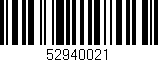 Código de barras (EAN, GTIN, SKU, ISBN): '52940021'
