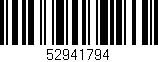 Código de barras (EAN, GTIN, SKU, ISBN): '52941794'
