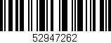 Código de barras (EAN, GTIN, SKU, ISBN): '52947262'