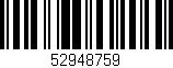 Código de barras (EAN, GTIN, SKU, ISBN): '52948759'