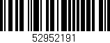 Código de barras (EAN, GTIN, SKU, ISBN): '52952191'