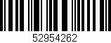 Código de barras (EAN, GTIN, SKU, ISBN): '52954262'