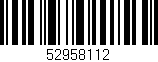 Código de barras (EAN, GTIN, SKU, ISBN): '52958112'