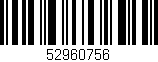 Código de barras (EAN, GTIN, SKU, ISBN): '52960756'