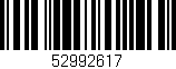 Código de barras (EAN, GTIN, SKU, ISBN): '52992617'