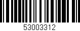 Código de barras (EAN, GTIN, SKU, ISBN): '53003312'