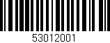 Código de barras (EAN, GTIN, SKU, ISBN): '53012001'