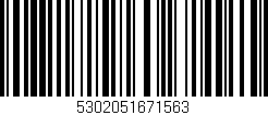 Código de barras (EAN, GTIN, SKU, ISBN): '5302051671563'