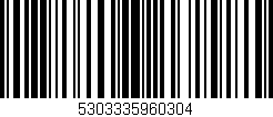 Código de barras (EAN, GTIN, SKU, ISBN): '5303335960304'