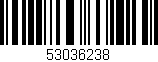 Código de barras (EAN, GTIN, SKU, ISBN): '53036238'