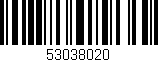 Código de barras (EAN, GTIN, SKU, ISBN): '53038020'