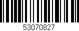 Código de barras (EAN, GTIN, SKU, ISBN): '53070827'