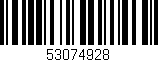Código de barras (EAN, GTIN, SKU, ISBN): '53074928'
