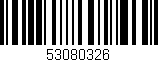 Código de barras (EAN, GTIN, SKU, ISBN): '53080326'