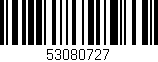 Código de barras (EAN, GTIN, SKU, ISBN): '53080727'