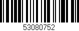 Código de barras (EAN, GTIN, SKU, ISBN): '53080752'