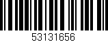 Código de barras (EAN, GTIN, SKU, ISBN): '53131656'