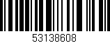 Código de barras (EAN, GTIN, SKU, ISBN): '53138608'