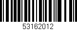 Código de barras (EAN, GTIN, SKU, ISBN): '53162012'