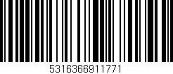 Código de barras (EAN, GTIN, SKU, ISBN): '5316366911771'