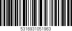 Código de barras (EAN, GTIN, SKU, ISBN): '5316931051963'