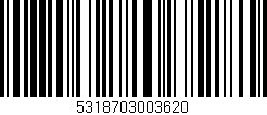 Código de barras (EAN, GTIN, SKU, ISBN): '5318703003620'