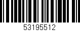 Código de barras (EAN, GTIN, SKU, ISBN): '53195512'