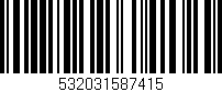 Código de barras (EAN, GTIN, SKU, ISBN): '532031587415'