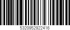 Código de barras (EAN, GTIN, SKU, ISBN): '5320952922416'
