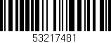Código de barras (EAN, GTIN, SKU, ISBN): '53217481'