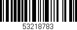 Código de barras (EAN, GTIN, SKU, ISBN): '53218783'