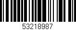 Código de barras (EAN, GTIN, SKU, ISBN): '53218987'