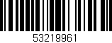 Código de barras (EAN, GTIN, SKU, ISBN): '53219961'