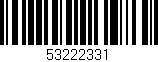 Código de barras (EAN, GTIN, SKU, ISBN): '53222331'