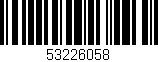 Código de barras (EAN, GTIN, SKU, ISBN): '53226058'