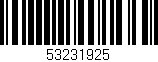 Código de barras (EAN, GTIN, SKU, ISBN): '53231925'