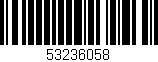Código de barras (EAN, GTIN, SKU, ISBN): '53236058'