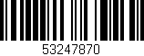 Código de barras (EAN, GTIN, SKU, ISBN): '53247870'