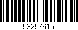 Código de barras (EAN, GTIN, SKU, ISBN): '53257615'