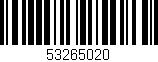 Código de barras (EAN, GTIN, SKU, ISBN): '53265020'