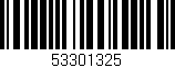 Código de barras (EAN, GTIN, SKU, ISBN): '53301325'