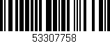 Código de barras (EAN, GTIN, SKU, ISBN): '53307758'