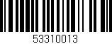 Código de barras (EAN, GTIN, SKU, ISBN): '53310013'