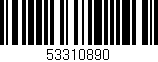 Código de barras (EAN, GTIN, SKU, ISBN): '53310890'